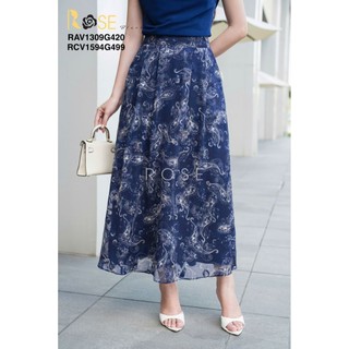 (Sẵn) RCV 1594 Chân váy nữ Rose kiểu dáng suông. Chất lệu tơ Hàn cao cấp