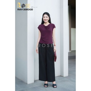 (Sẵn)  RAV 1309 Áo sơ mi nữ Rose chất lụa cao cấp kiểu dáng tay ngắn