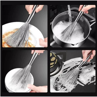 Chổi cọ rửa xoang nồi inox 304 ,có cán cầm không rỉ sét