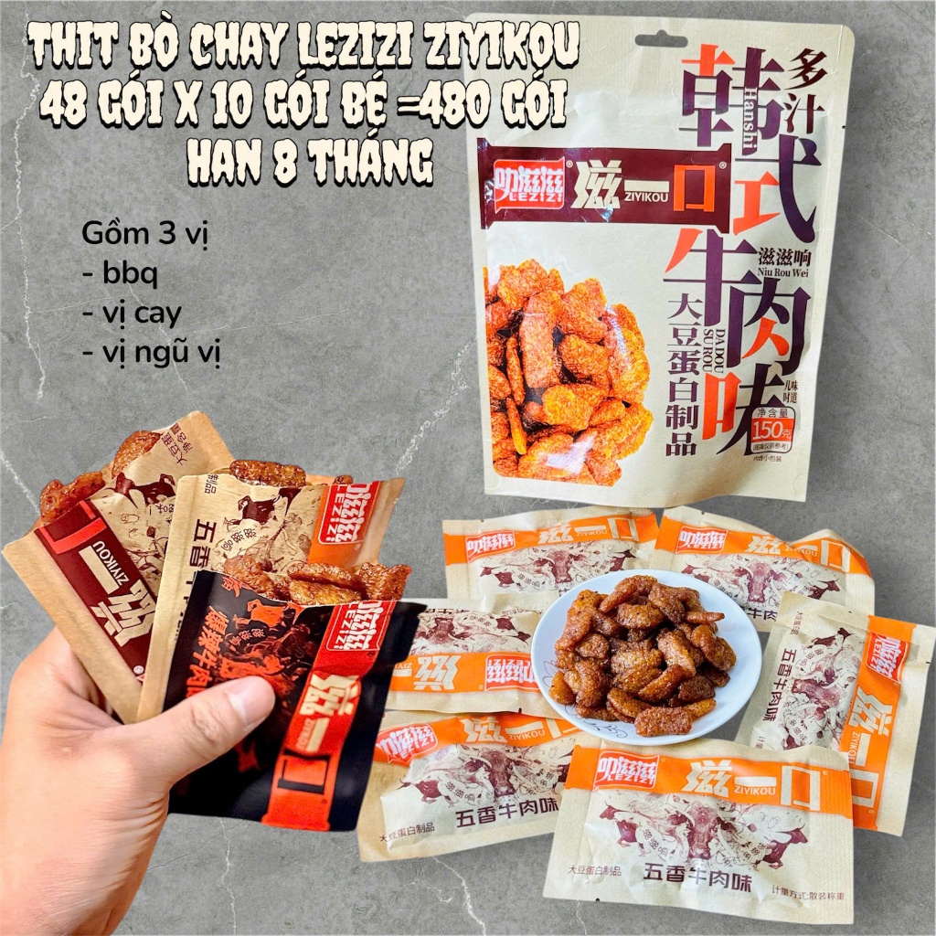 Thịt bò chay gói 150g  khổng lồ (THỊT BÒ CHAY- TIỂU HỔ SIÊU CAY KIỂU HÀN BÒ CHAY ĐẬU TƯƠNG