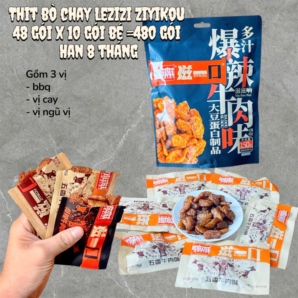 Thịt bò chay gói 150g  khổng lồ (THỊT BÒ CHAY- TIỂU HỔ SIÊU CAY KIỂU HÀN BÒ CHAY ĐẬU TƯƠNG