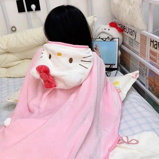 Mền Hello Kitty Cao Cấp 2 Lớp Mềm | Chăn Kitty Màu Hồng Cute | Mền Ngủ Điều Hòa, Mền Ngủ Văn Phòng, Quà Tặng Sinh Nhậ