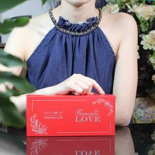 Socola Hộp Quà Antcholat Romatic Love Chocolate 8 Trái Tim hộp đỏ Đắng Dịu Tan Mượt Quà Tặng