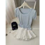 TRIANGLE - White skirt (Cân nhắc kỹ, return is not welcomed) Chân váy trắng ngắn thô mềm style Hàn phối ren dễ mặc