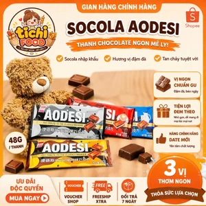 Socola AODESI Nội Địa Cao Cấp 48g – 4 Vị Cực Ngon, Tan Chảy Ngọt Ngào, Ăn Vặt Gây Nghiện
