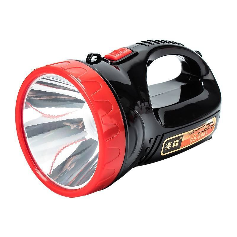 Đèn pin xách tay SS-8881, đèn pin cầm tay siêu sáng với nhiều chế độ sử dụng, chân cắm sạc tiện lợi di kèm dây đeo
