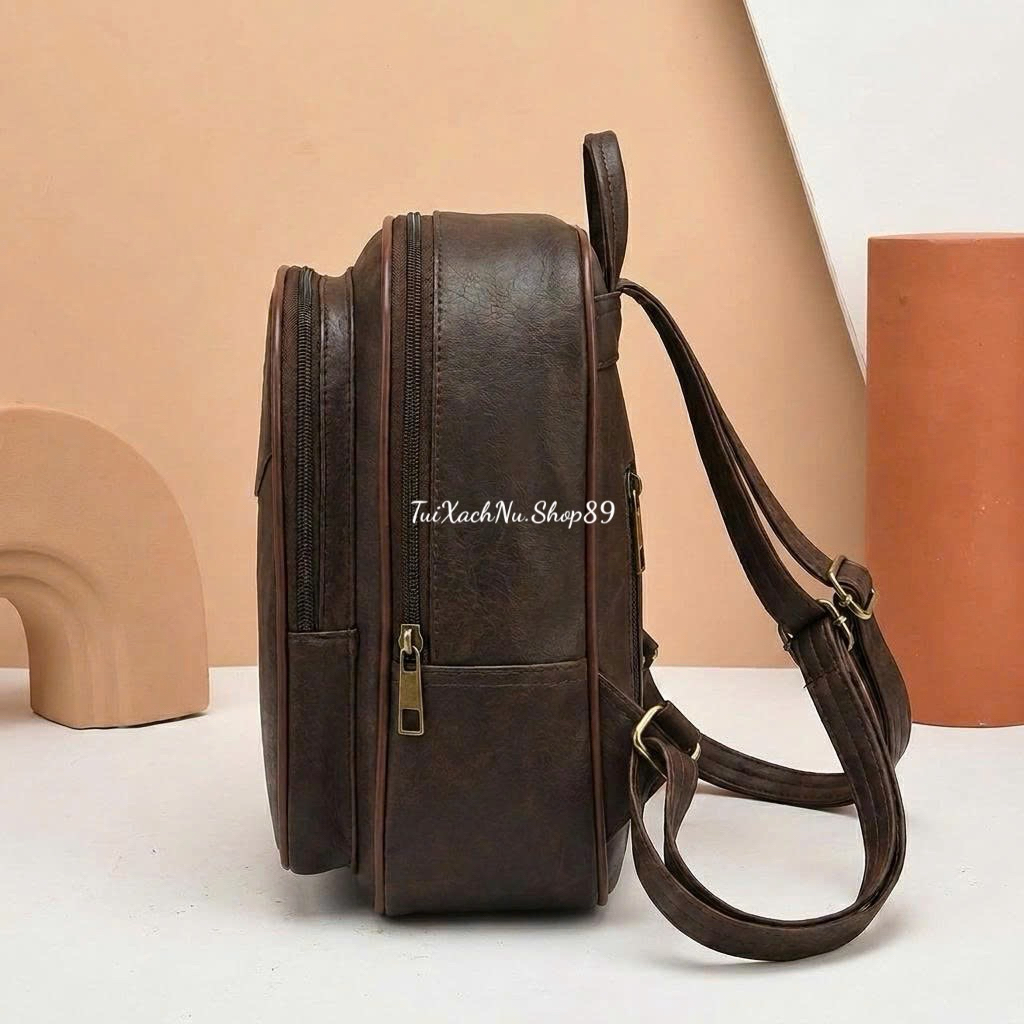 Balo nữ Balo nhỡ da dầy dặn KT22*6*26cm thiết kế đơn giản trẻ trung balo cho nữ