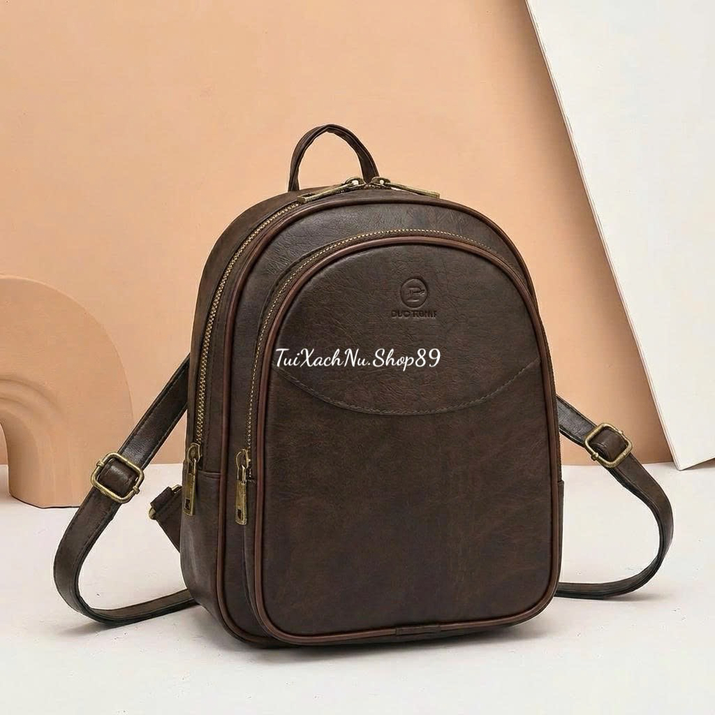Balo nữ Balo nhỡ da dầy dặn KT22*6*26cm thiết kế đơn giản trẻ trung balo cho nữ