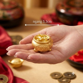 Hủ Vàng MiNi Tài Lộc May Mắn Trang Trí Bàn Làm Việc