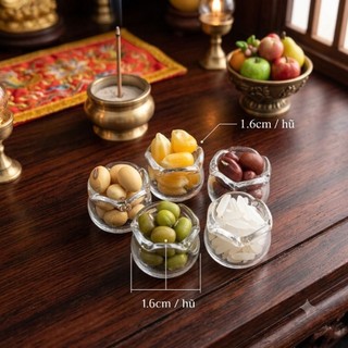 5 Hủ Ngũ Cốc mini Thờ Cúng Thần Tài Thổ Địa Mini