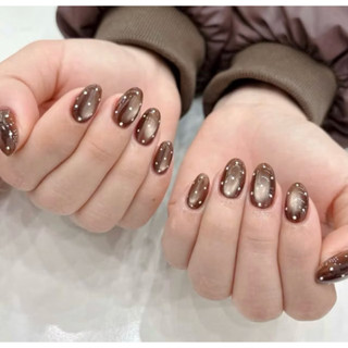 NAILBOX MẮT MÈO NÂU CHẤM BI SIÊU SÁNG DA