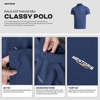 Áo Polo Nam MENTORIS, Áo Polo Cotton Cá Sấu Nam, Form Regular Fit, Phong Cách Công Sở MPL11R