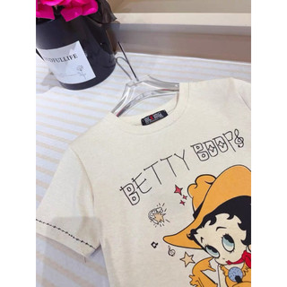 Áo phông cotton MSK hình cô gái mũ vàng form babytee #21525