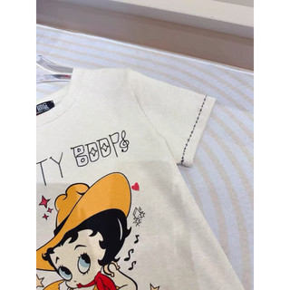 Áo phông cotton MSK hình cô gái mũ vàng form babytee #21525
