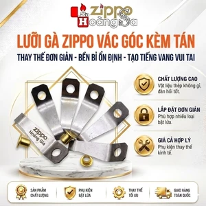 Lưỡi gà vát góc kèm tán (lá mía - Miếng Chặn/Lẫy Chặn) Zippo Đời Số - Linh Kiện Đóng Nắp