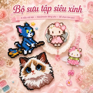 🧸 Bộ Hạt Xếp Cho Trẻ Em - Đồ Chơi DIY Sáng Tạo - Rèn Luyện Khéo Tay - Quà Tặng Cho Bé 6 Tuổi+