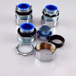 [50 - 20 cái] Đầu nối ống ruột gà với hộp điện, nút bịt, khóa cuối ruột gà thép 3/8", 1/2", 3/4", 1"