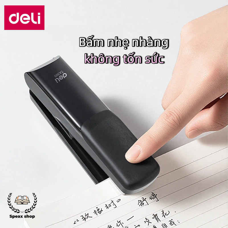 Tặng 3 Hộp Ghim Dập Ghim Xoay Chiều Deli 25 Trang, Chuyên Dụng Văn Phòng, Hỗ Trợ Ghim 24/6 26/6 Tiện Lợi