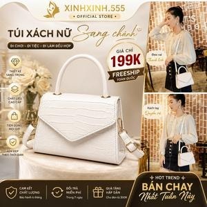 Túi Xách Nữ Đeo Chéo Cao Cấp Vân Cá Sấu – Form Sang Trọng Chuẩn Tiểu Thư, Túi Đi Tiệc Giá Tốt