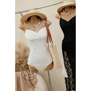 Set Bikini 1 Mảnh Ren Hạt Gỗ Mix Chân Váy Xoắn Chuẩn She’s