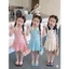 Sét Váy Bé Gái Cổ Bẻ Kèm Quần Lót Trong Bảo Vệ Cho Bé Chất Vải Cotton Mềm Mại Thoáng Mát