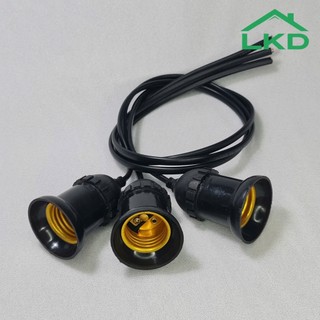 Combo 10 Đui Đèn E27 Đúc Liền Dây Che Mưa Chống Nước Dùng Cho Nhà Rạp Hoặc Trang Trí Dài 12cm 60cm