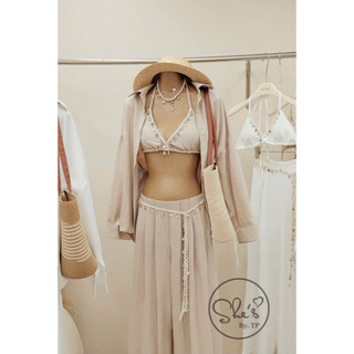 Set Đũi 4 Món Phối Dây Sò Quần Suông Chuẩn She’s