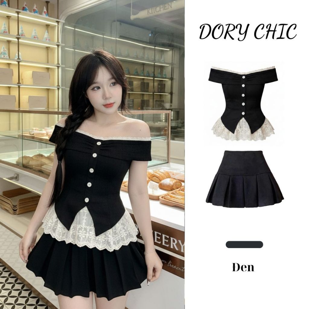 [SALE VUI 7.7]_DORY CHIC_ÁO baby trễ vai phối ren, Áo nữ siêu tôn dáng dễ phối đồ cho các nàng A003