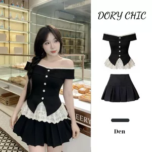 _DORY CHIC_ÁO baby trễ vai phối ren, Áo nữ siêu tôn dáng dễ phối đồ cho các nàng A003