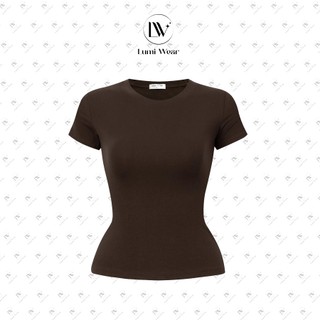 Áo Thun Cotton Ôm Body Nữ Z01 Cổ Tròn Co Giãn Thoáng Mát - Áo Phông Basic Trơn Đơn Giản Dễ Phối Đồ.