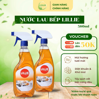 Nước lau kính LILLIE by Caroline 580ml lau sạch mọi vết bẩn