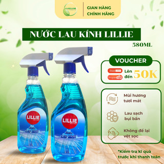 Nước lau kính LILLIE by Caroline 580ml lau sạch mọi vết bẩn