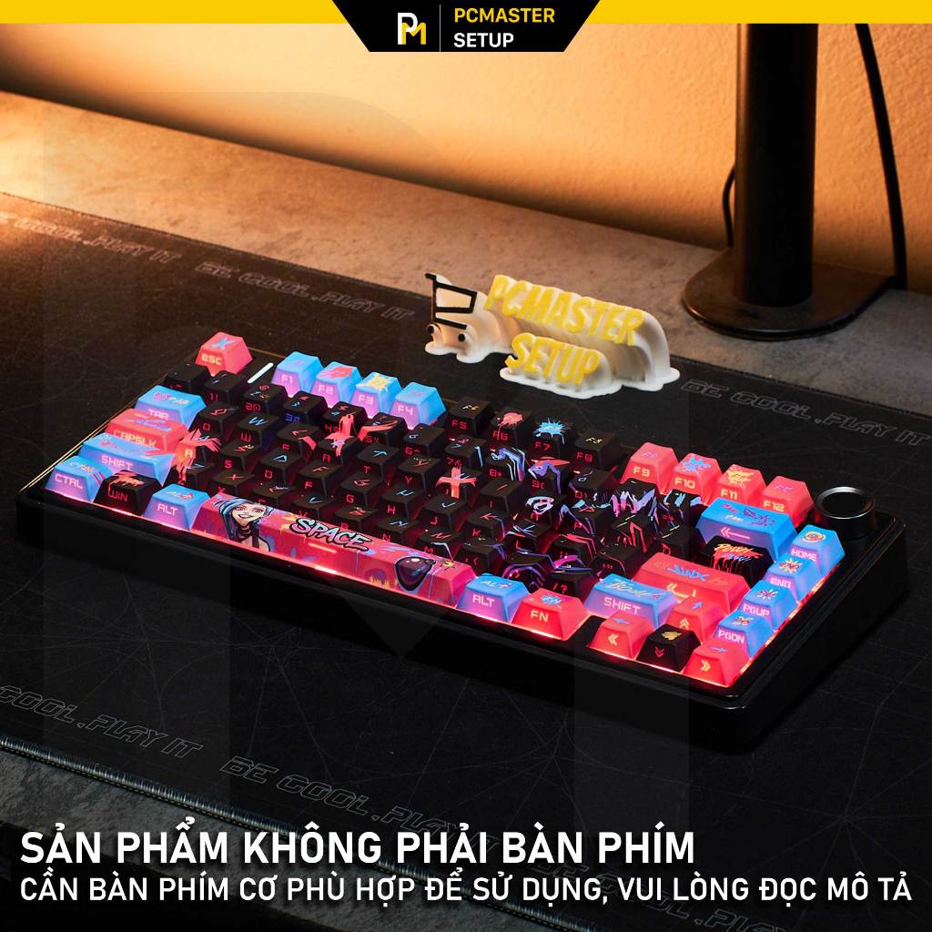 keycap xuyên led JINX nhựa PBT cao cấp kết hợp in dyesub 5D nên hình cực nét và khuôn doubleshot | BigBuy360 - bigbuy360.vn