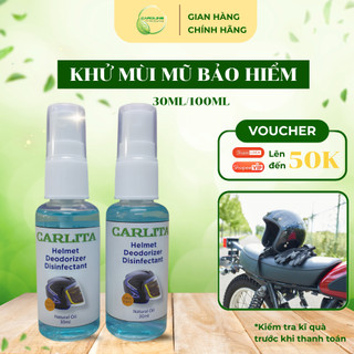 Xịt Khử Mùi Nón Bảo Hiểm CAROLINE 30ml, loại bỏ mùi khó chịu, ẩm mốc, sạch sẽ, thơm mát - Tinh Dầu Thiên Nhiên