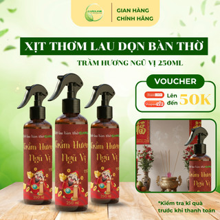 Nước Lau Bàn Thờ Trầm Hương by Caroline - Nước Bao Sái Bàn Thờ Làm Sạch Thu Hút Tài Lộc 250ml