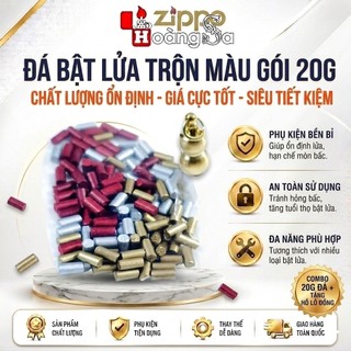 (HỎA TỐC) 20 gram Đá vàng, đỏ, bạc khoảng 130 viên dành cho zippo tặng kèm hồ lô treo móc khóa