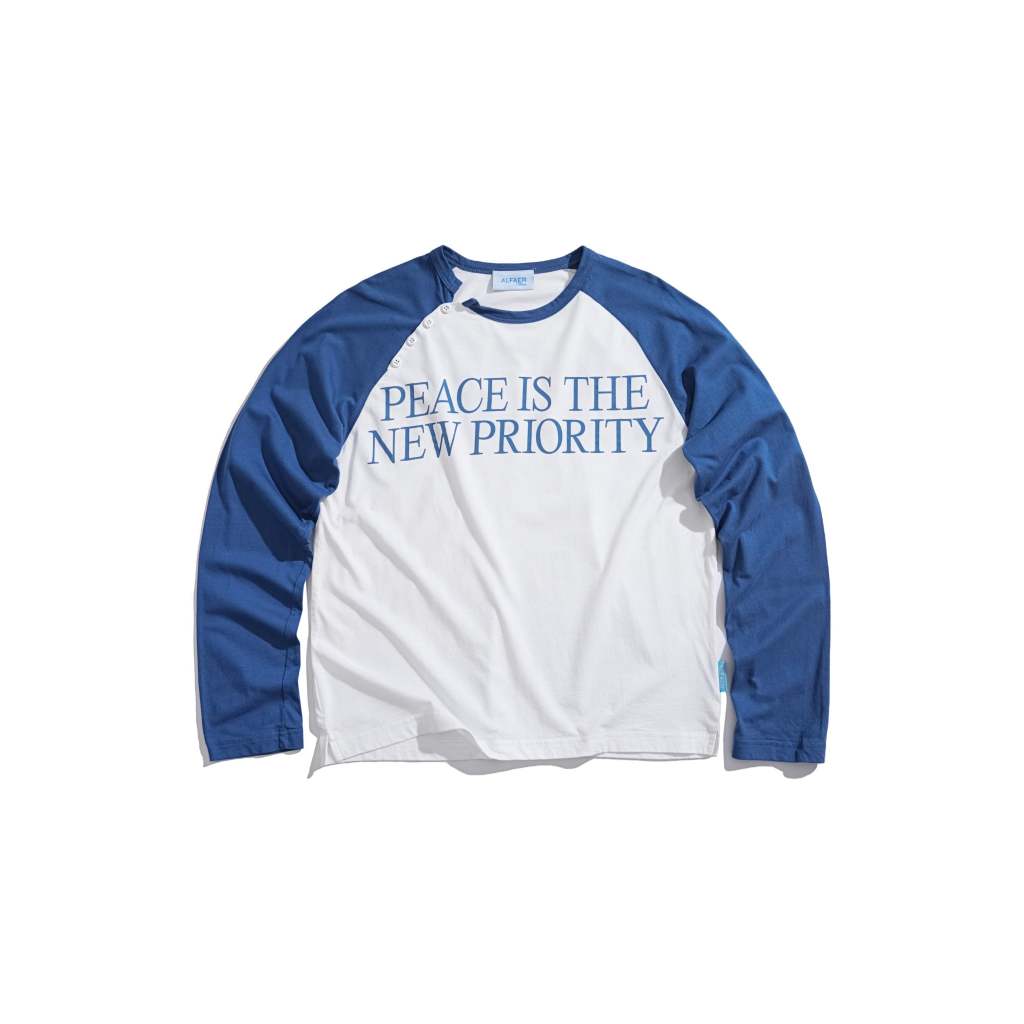 ÁO "ALFAER" NEW PEACE RAGLAN LONGSLEEVE T-SHIRT - BLUE | BigBuy360 - bigbuy360.vn