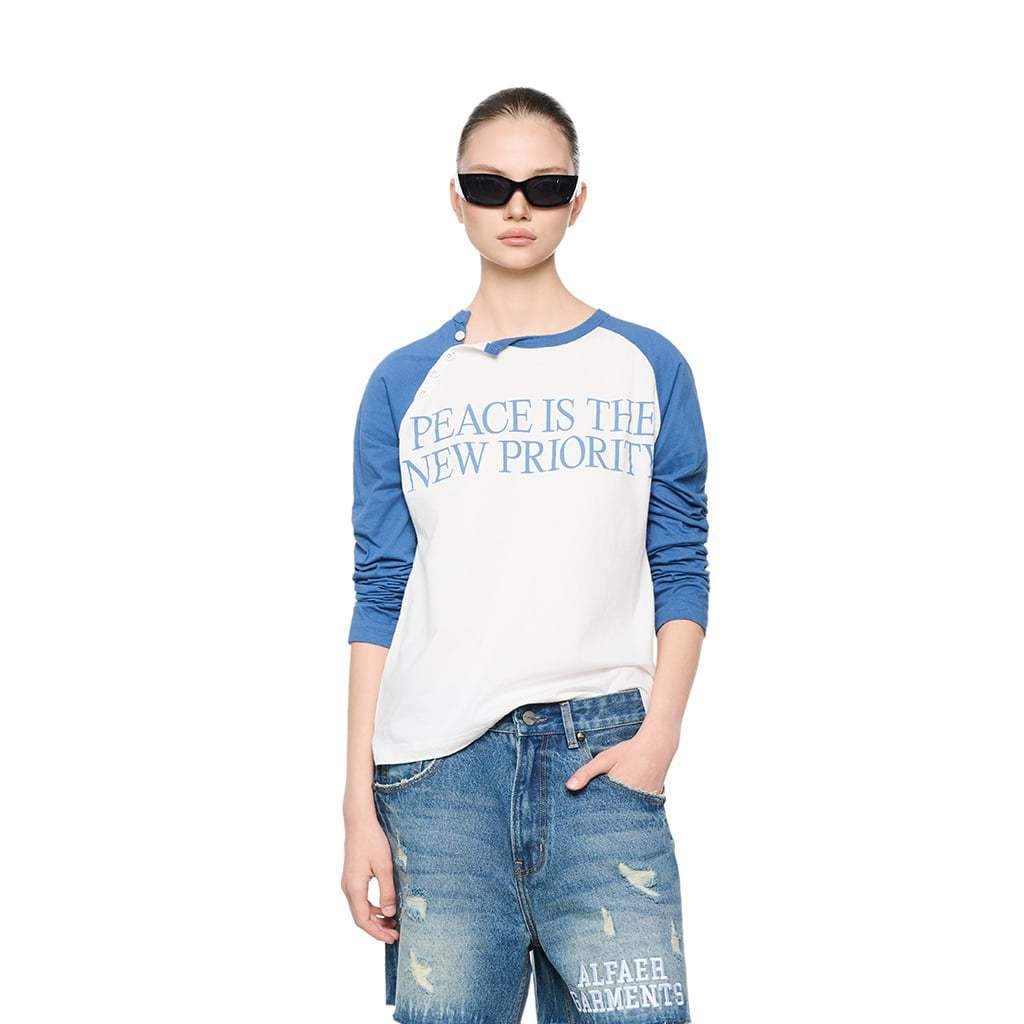 ÁO "ALFAER" NEW PEACE RAGLAN LONGSLEEVE T-SHIRT - BLUE | BigBuy360 - bigbuy360.vn