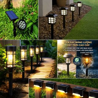 10 Mẫu Đèn Sân Vườn Cắm Cỏ Năng Lượng Mặt Trời chống nước bật tắt thông minh