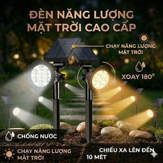 10 Mẫu Đèn Sân Vườn Cắm Cỏ Năng Lượng Mặt Trời chống nước bật tắt thông minh