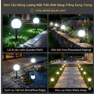 10 Mẫu Đèn Sân Vườn Cắm Cỏ Năng Lượng Mặt Trời chống nước bật tắt thông minh