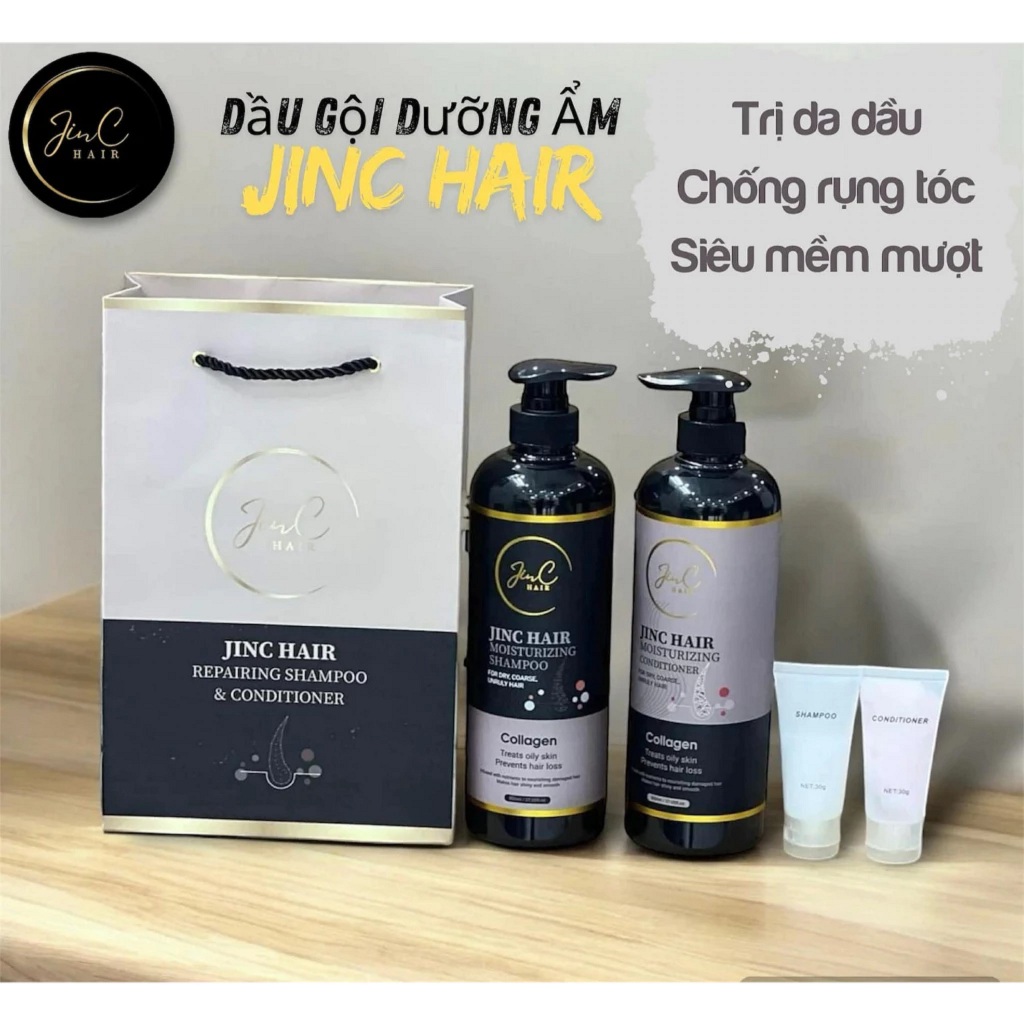 Dầu gội đầu hương nước hoa JinC Hair, sạch gàu, mềm mượt tóc, phục hồi hư tổn 800ml | Trunghair
