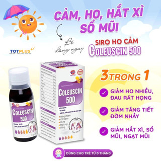 Siro Ho Cảm Coleuscin 500 – Hỗ Trợ Giảm Ho, Cảm Lạnh, An Toàn Cho Trẻ Nhỏ Và Phụ Nữ Mang Thai