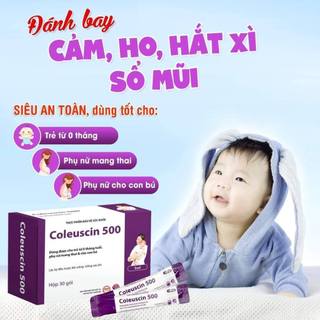 Siro Ho COLEUSCIN 500 – Giảm Ho, Tiêu Đờm, An Toàn Cho Trẻ Sơ Sinh Và Phụ Nữ Mang Thai - Hộp 30 gói