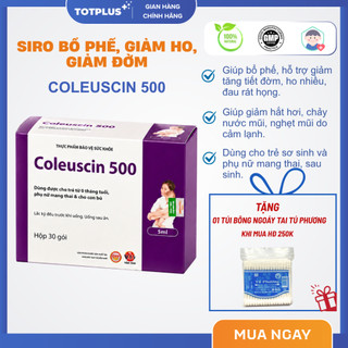 Siro Ho COLEUSCIN 500 – Giảm Ho, Tiêu Đờm, An Toàn Cho Trẻ Sơ Sinh Và Phụ Nữ Mang Thai - Hộp 30 gói