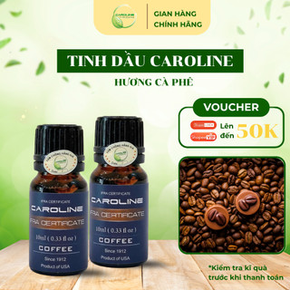 Tinh dầu xông thơm phòng thiên nhiên CAROLINE hương Cà Phê Full size mini - Chính hãng