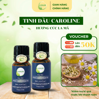 Tinh dầu Caroline nguyên chất có kiểm định, tinh dầu sả chanh,bạc hà,treo xe...giúp thơm phòng,khử mùi, đuổi muỗi (10ml)