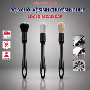 Bộ Cọ Vệ Sinh Chi Tiết Ô Tô KATERNAL 3 Cây | Chổi Lau Nội Thất Xe Hơi, Lazang, Taplo, Khe Hẹp Cao Cấp
