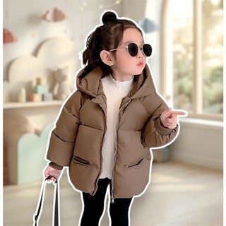 Áo Khoác Phao Gấu NY Trẻ Em Trần Bông Siêu Nhẹ Có Mũ Giữ Ấm Cho Bé Trai Bé Gái 5-40Kg