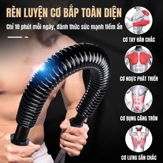 Gậy lò xo tập cơ tay 30kg, 40kg, 50kg, 60kg, dùng gậy bẻ tập cơ tay, ngực